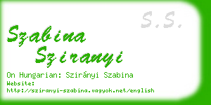 szabina sziranyi business card